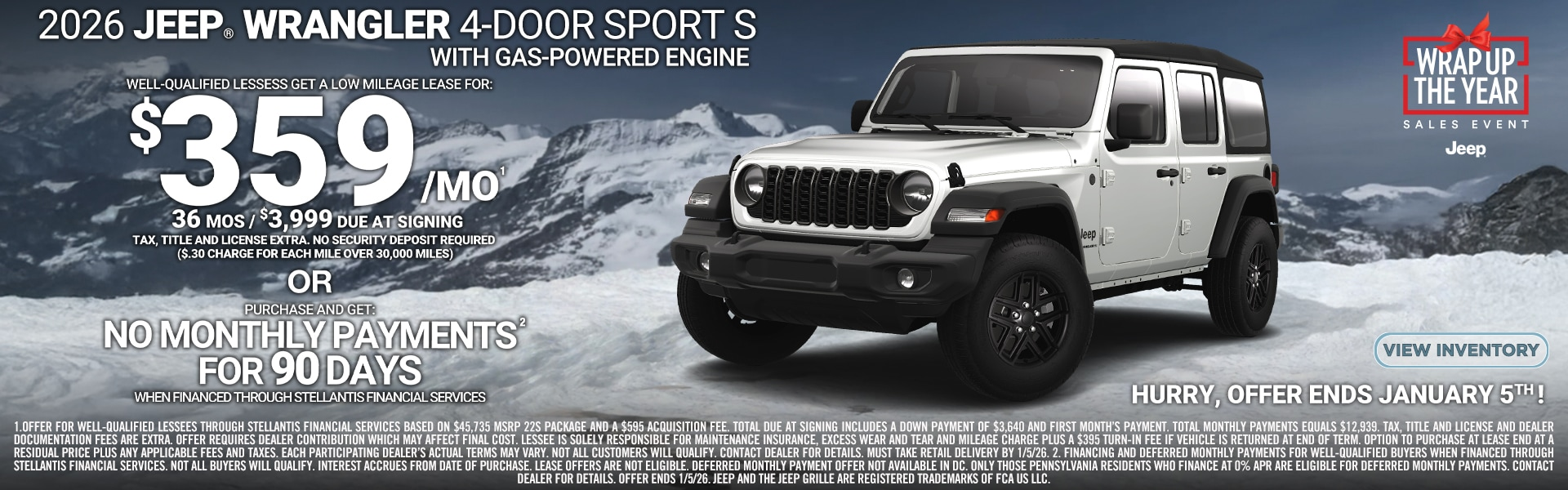 2026 Jeep Wrangler 4 Door Sports at Petrus Auto Sales (CDJR) in Stuttgart AR